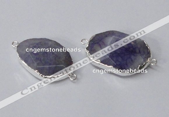 NGC576 18*25mm - 22*30mm freeform agate gemstone connectors