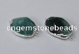 NGC579 18*25mm - 22*30mm freeform agate gemstone connectors