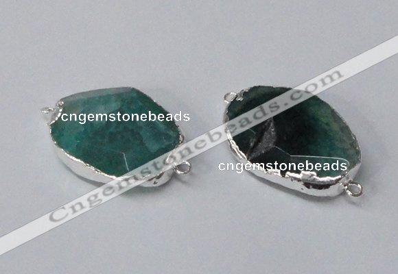 NGC579 18*25mm - 22*30mm freeform agate gemstone connectors