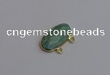 NGC5818 13*25mm faceted oval amazonite connectors wholesale