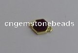 NGC5852 12*12mm hexagon plated druzy agate connectors wholesale