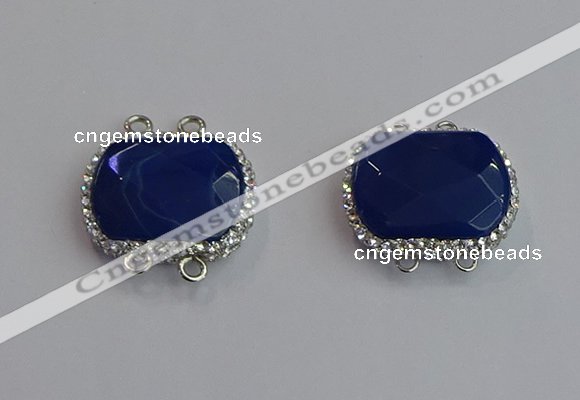 NGC5897 18*22mm freeform agate gemstone connectors wholesale