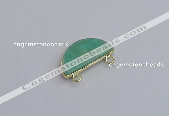 NGC5908 13*26mm moon amazonite gemstone connectors wholesale