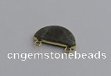 NGC5910 13*26mm moon labradorite gemstone connectors wholesale