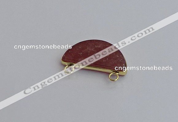 NGC5913 13*26mm moon mookaite gemstone connectors wholesale