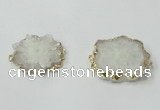 NGC600 15*20mm - 30*35mm freeform druzy agate connectors wholesale