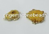 NGC601 15*20mm - 30*35mm freeform druzy agate connectors wholesale