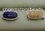 NGC6041 10*16mm oval mixed gemstone connectors wholesale