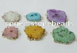 NGC606 15*20mm - 30*35mm freeform druzy agate connectors wholesale