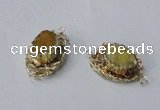 NGC609 22*30mm - 25*35mm freeform druzy agate connectors wholesale