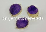 NGC622 15*20mm - 30*40mm freeform druzy agate connectors wholesale