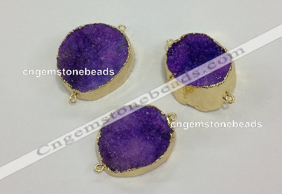 NGC622 15*20mm - 30*40mm freeform druzy agate connectors wholesale