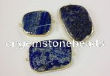 NGC628 30*40mm - 35*45mm freeform lapis lazuli connectors wholesale