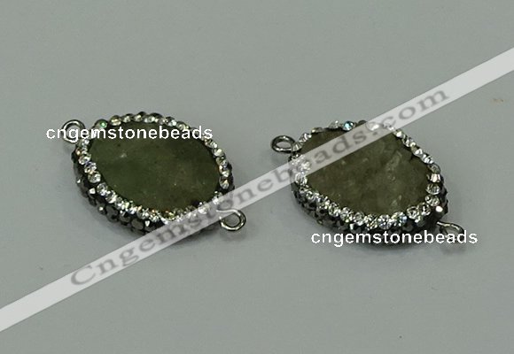 NGC6500 20*25mm freeform druzy agate connectors wholesale