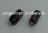 NGC6522 12*25mm tube agate gemstone connectors wholesale