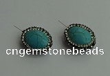 NGC6554 16*20mm oval turquoise connectors wholesale