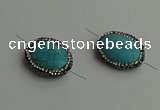 NGC6555 20*25mm oval turquoise connectors wholesale