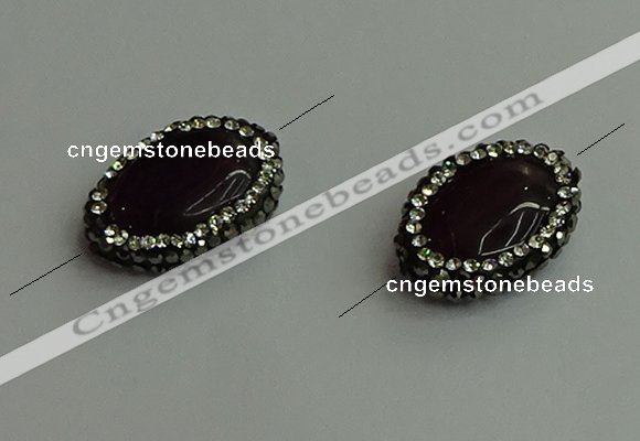 NGC6563 16*20mm oval candy jade connectors wholesale