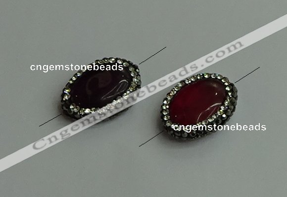 NGC6565 16*20mm oval candy jade connectors wholesale