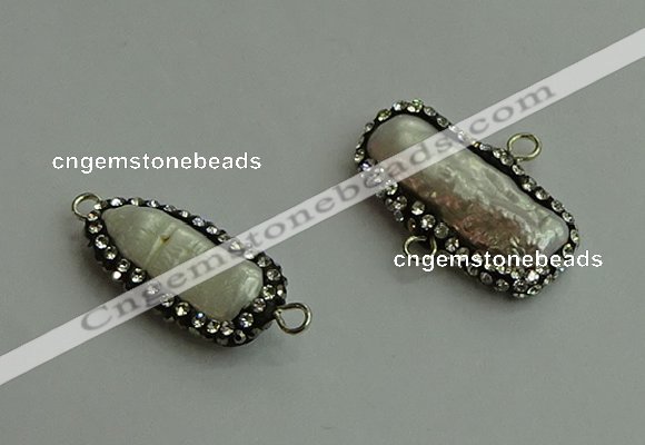 NGC6582 10*20mm - 12*25mm freeform pearl connectors wholesale