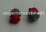 NGC6600 20*28mm buddha cinnabar connectors wholesale