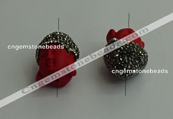 NGC6600 20*28mm buddha cinnabar connectors wholesale