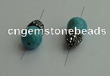 NGC6613 12*22mm - 13*20mm teardrop turquoise connectors wholesale