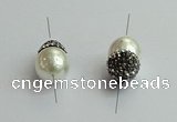 NGC6616 12*22mm - 13*20mm teardrop shell pearl connectors