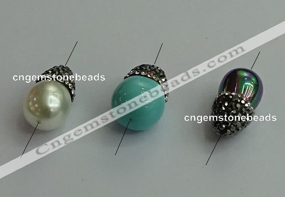 NGC6620 12*22mm - 13*20mm teardrop shell pearl connectors