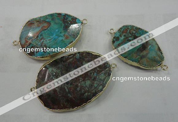 NGC664 25*35mm - 40*50mm freeform ocean agate connectors wholesale