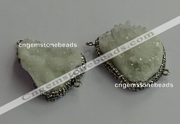 NGC6642 25*35mm - 30*40mm freeform druzy agate connectors