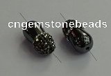 NGC6644 10*22mm teardrop hematite connectors wholesale