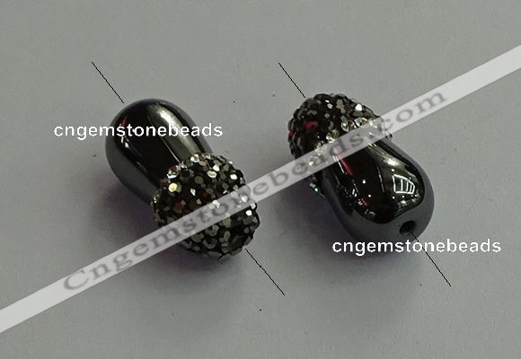 NGC6644 10*22mm teardrop hematite connectors wholesale