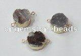 NGC683 14mm - 16mm coin druzy agate connectors wholesale