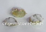 NGC685 20*30mm - 25*35mm freeform druzy quartz connectors