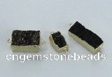 NGC698 10*15mm - 15*28mm rectangle druzy agate connectors