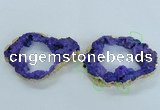 NGC702 45*75mm - 60*70mm freeform druzy agate connectors