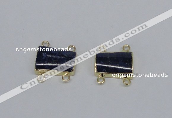 NGC728 13*18mm trapezoid lapis lazuli connectors wholesale