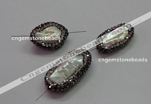 NGC7507 12*18mm - 15*28mm freeform pearl connectors wholesale