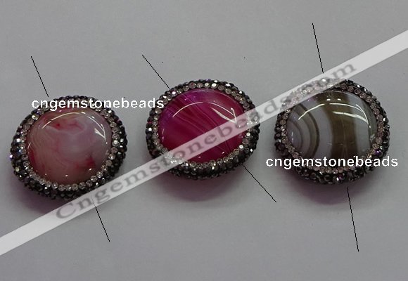 NGC7515 26mm - 28mm coin agate connectors wholesale