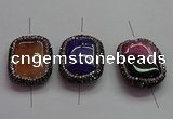 NGC7518 24*30mm rectangle agate connectors wholesale