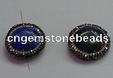 NGC7522 25mm coin lapis lazuli connectors wholesale