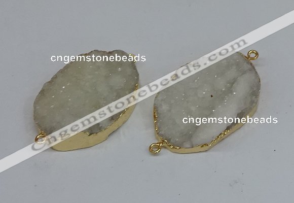 NGC8000 30*40mm - 35*45mm freeform druzy agate connectors