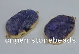 NGC8002 30*40mm - 35*45mm freeform druzy agate connectors