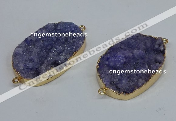 NGC8002 30*40mm - 35*45mm freeform druzy agate connectors