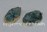 NGC8005 30*40mm - 35*45mm freeform druzy agate connectors