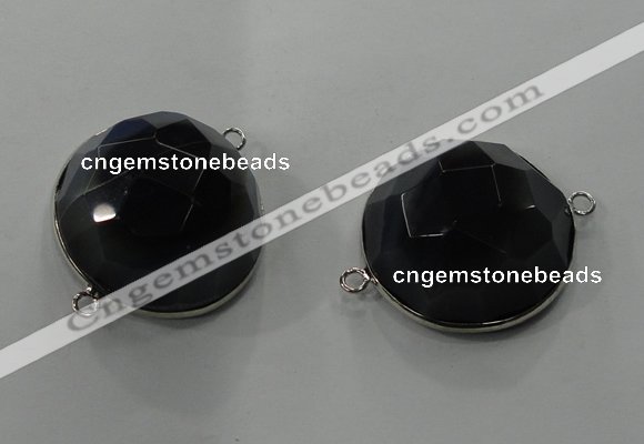 NGC83 30mm cabochons agate gemstone connectors wholesale