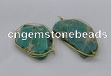 NGC846 25*35mm - 40*45mm freeform sea sediment jasper connectors