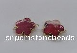 NGC853 28mm - 30mm flower agate gemstone connectors wholesale