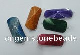 NGC87 25*45mm - 22*55mm agate gemstone connectors wholesale